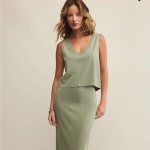 Z supply cotton jersey top & skirt